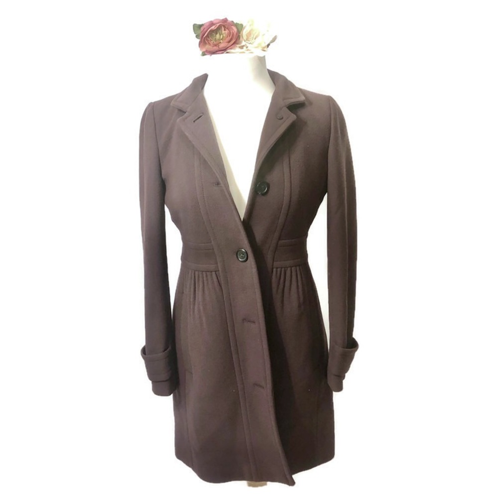 J.Crew Italian Double-Cloth Wool Coat- Plum